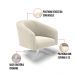Kit 2 Poltronas Giratória Stella Bouclê Base Cromada - D'Rossi