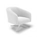 Kit 2 Poltronas Giratória Stella Bouclê Off White Base Cromada - D'Rossi