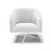 Kit 2 Poltronas Giratória Stella Bouclê Off White Base Cromada - D'Rossi