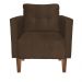 Kit 2 Poltronas Livia Suede Marrom Pés Chanfrado Castanho - D'Rossi