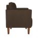 Kit 2 Poltronas Livia Suede Marrom Pés Chanfrado Castanho - D'Rossi