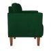 Kit 2 Poltronas Livia Suede Verde Pés Chanfrado Castanho - D'Rossi