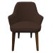 Kit 2 Poltronas Lorem Suede Marrom Pés Chanfrado Tabaco C05 - D'Rossi