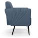 Kit 2 Poltronas Pés Palito de Ferro Bruna Suede Azul Marinho - D'Rossi