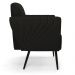 Kit 2 Poltronas Pés Palito de Ferro Bruna Suede Preto - D'Rossi