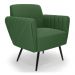 Kit 2 Poltronas Pés Palito de Ferro Bruna Suede Verde - D'Rossi