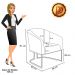 Kit 2 Poltronas Stella Bouclê Off White Base Metálica Industrial Dourado - D'Rossi