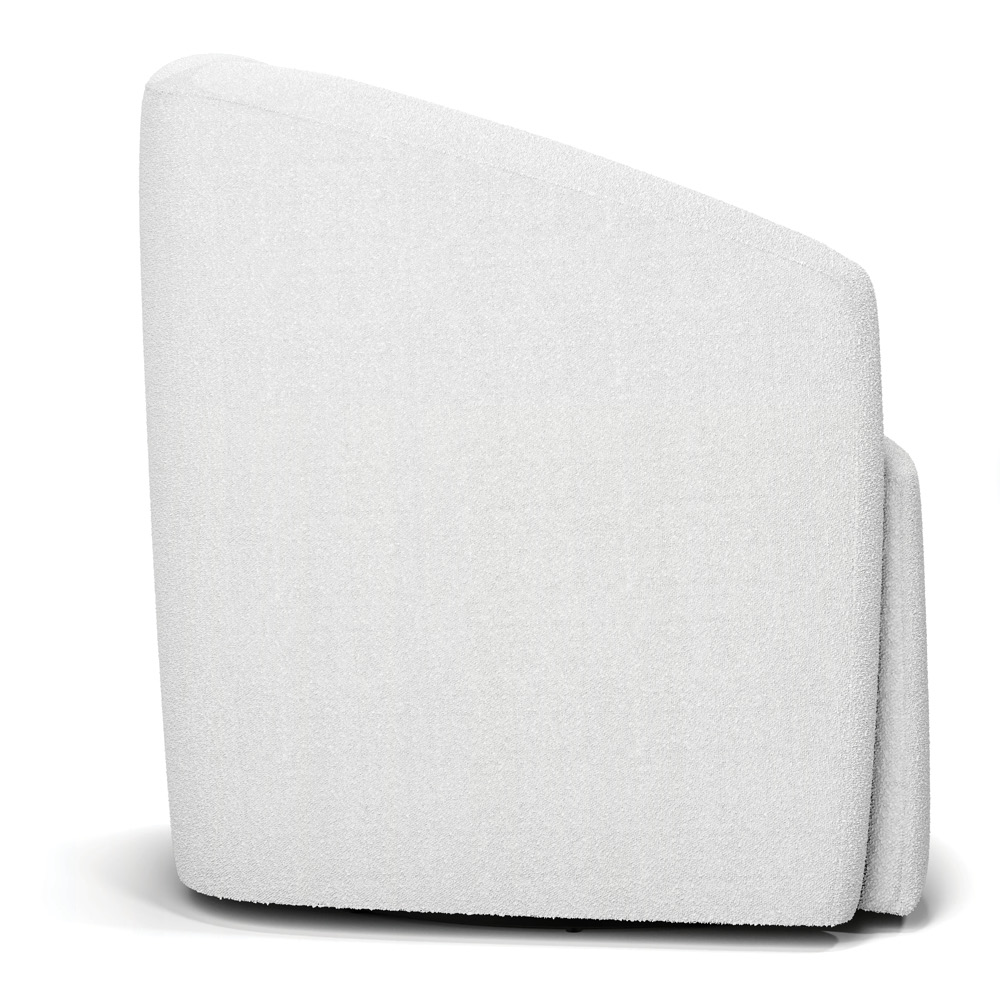 Kit 2 Poltronas Stella Max Bouclê Off White Base Giratória - D'Rossi