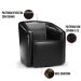 Kit 2 Poltronas Stella Max Corano Preto Base Giratória - D'Rossi