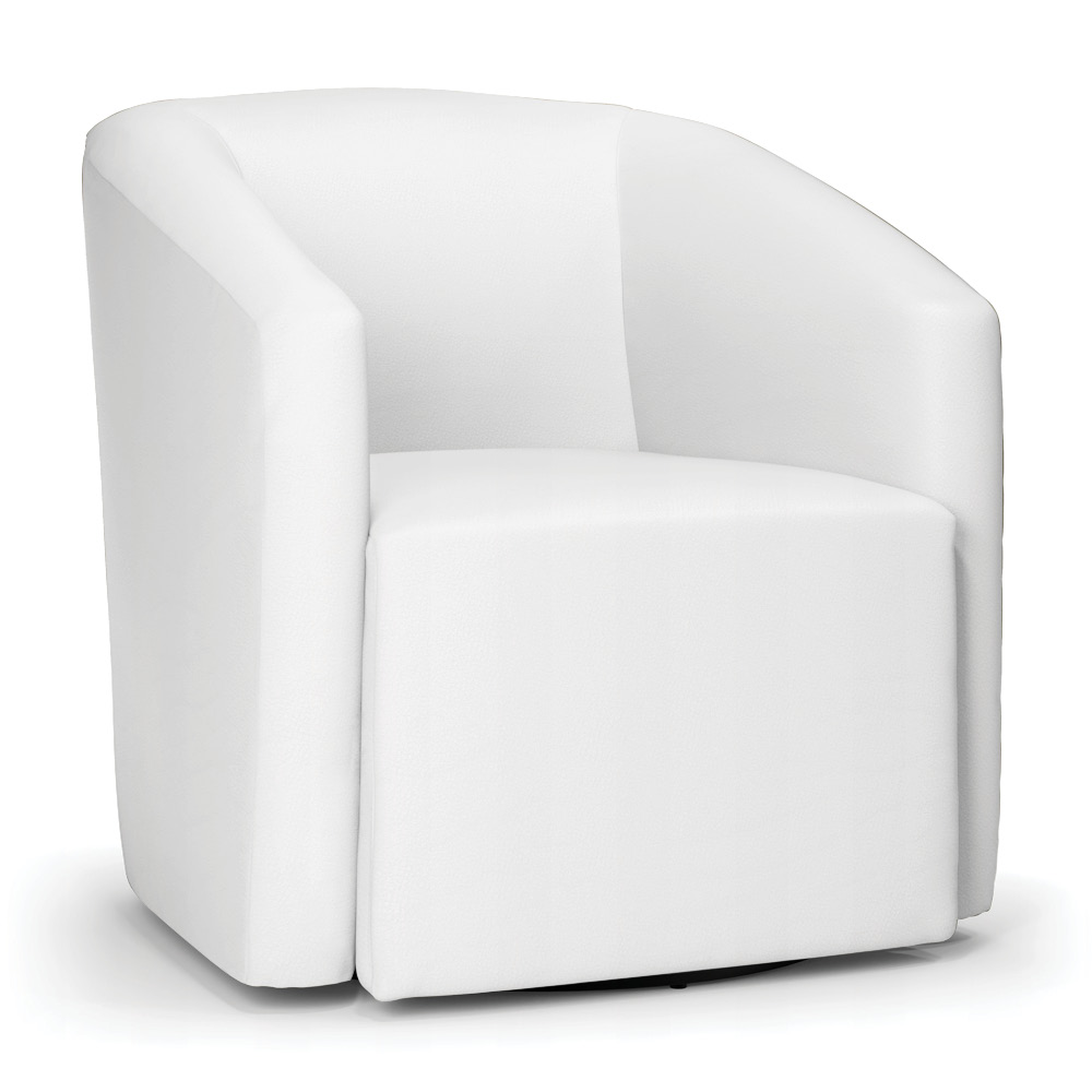 Kit 2 Poltronas Stella Max Corino Branco Base Giratória - D'Rossi