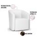 Kit 2 Poltronas Stella Max Corino Branco Base Giratória - D'Rossi