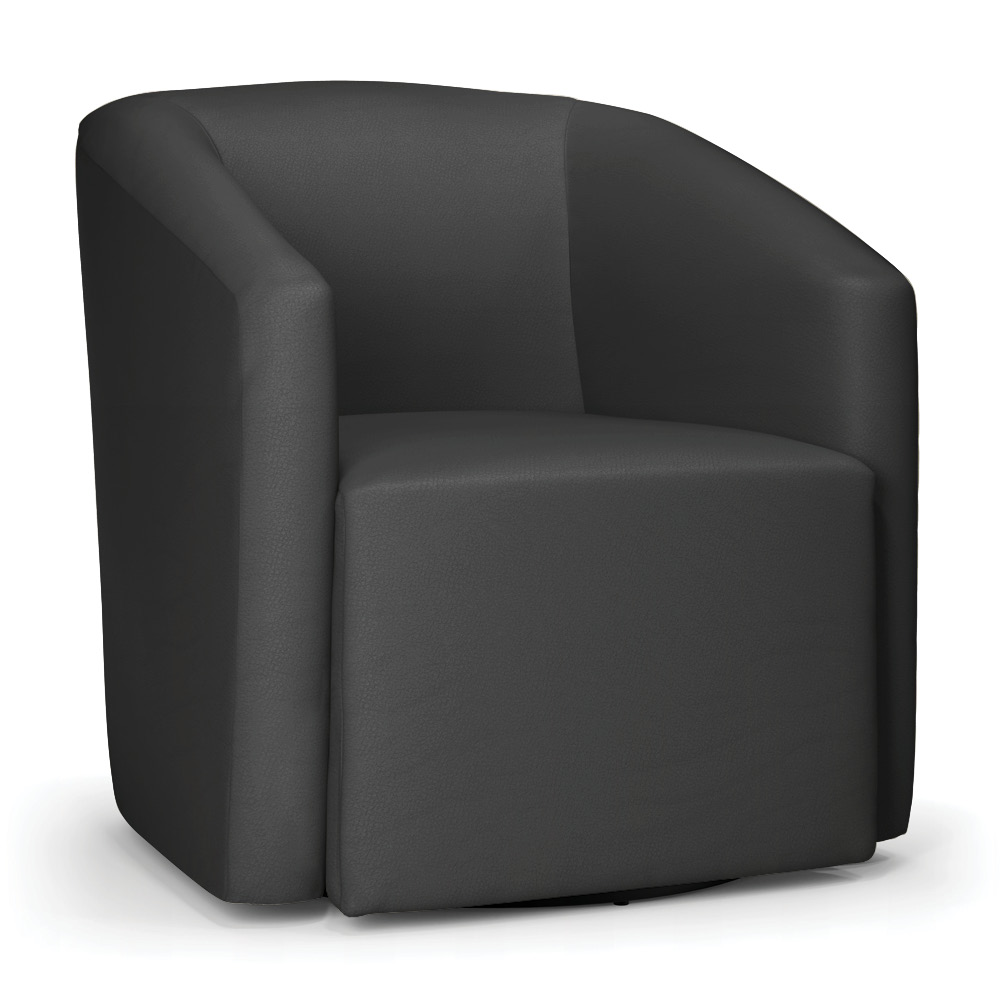 Kit 2 Poltronas Stella Max Corino Preto Base Giratória - D'Rossi