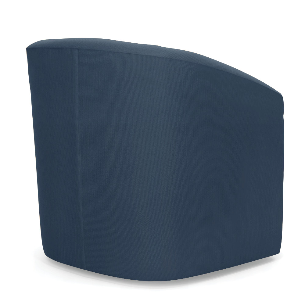 Kit 2 Poltronas Stella Max Suede Azul Marinho Base Giratória - D'Rossi