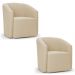 Kit 2 Poltronas Stella Max Suede Base Giratória - D'Rossi