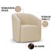 Kit 2 Poltronas Stella Max Suede Base Giratória - D'Rossi
