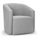 Kit 2 Poltronas Stella Max Suede Cinza Base Giratória - D'Rossi
