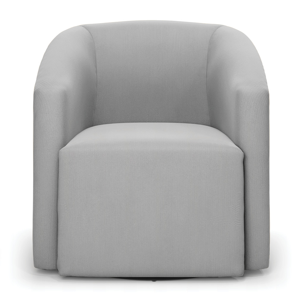 Kit 2 Poltronas Stella Max Suede Cinza Base Giratória - D'Rossi