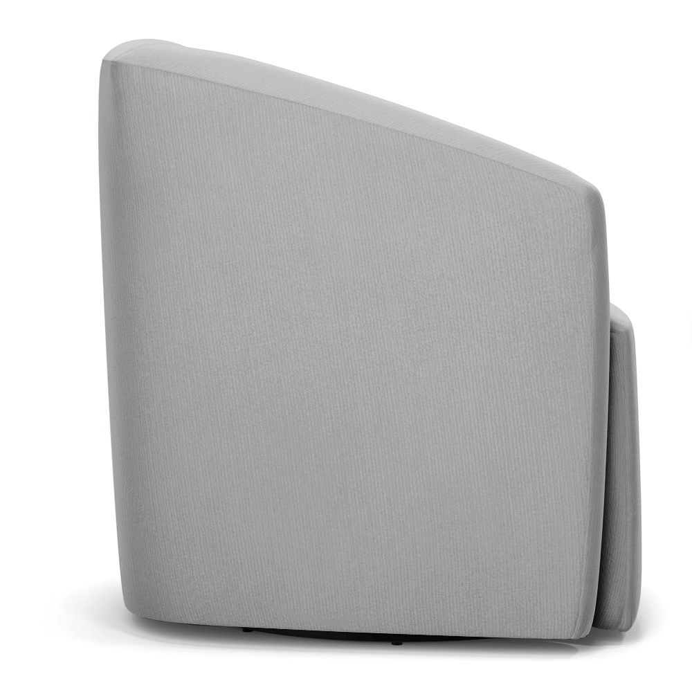 Kit 2 Poltronas Stella Max Suede Cinza Base Giratória - D'Rossi
