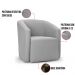 Kit 2 Poltronas Stella Max Suede Cinza Base Giratória - D'Rossi