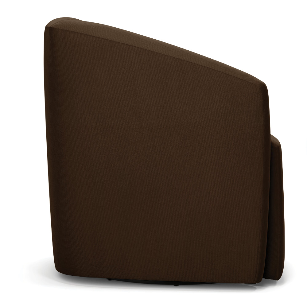Kit 2 Poltronas Stella Max Suede Marrom Base Giratória - D'Rossi