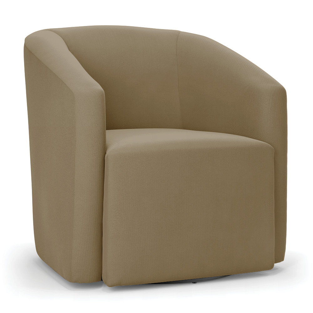 Kit 2 Poltronas Stella Max Suede Marrom Rato Base Giratória - D'Rossi
