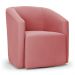Kit 2 Poltronas Stella Max Suede Rosê Base Giratória - D'Rossi