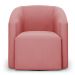Kit 2 Poltronas Stella Max Suede Rosê Base Giratória - D'Rossi
