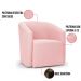 Kit 2 Poltronas Stella Max Suede Rosa Bebê Base Giratória - D'Rossi