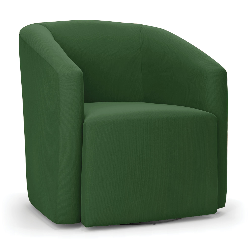 Kit 2 Poltronas Stella Max Suede Verde Base Giratória - D'Rossi