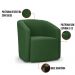 Kit 2 Poltronas Stella Max Suede Verde Base Giratória - D'Rossi