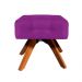 Kit 2 Poltronas com Puff Giratória Elisa Suede Roxo - D'Rossi