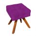 Kit 2 Poltronas com Puff Giratória Elisa Suede Roxo - D'Rossi