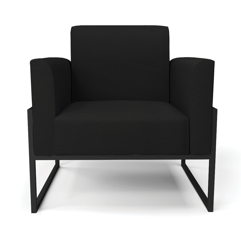 Poltrona Base Industrial Alta Preto Marisa Linho Preto A79 D03 - D?Rossi