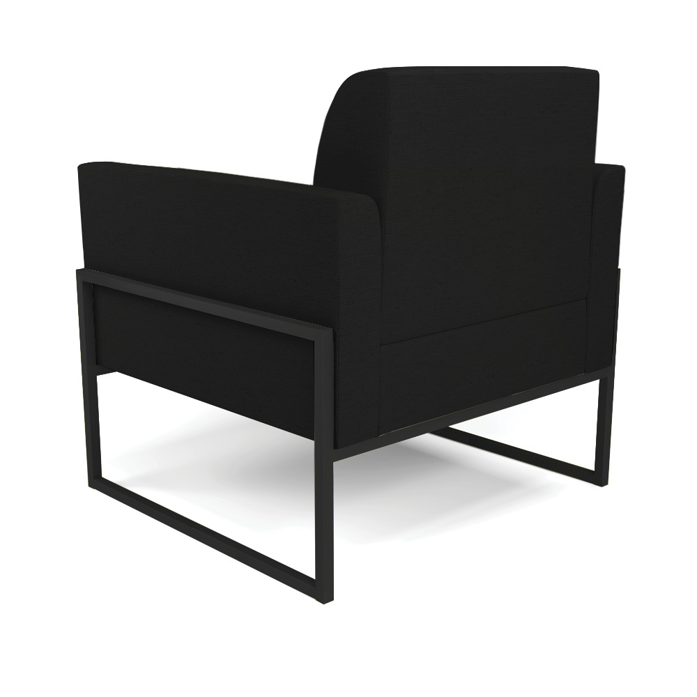 Poltrona Base Industrial Alta Preto Marisa Linho Preto A79 D03 - D?Rossi