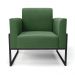 Poltrona Base Industrial Alta Preto Marisa Suede Verde D03 - D?Rossi