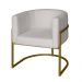 Poltrona Base Industrial Dourado Kit 2 Lety Blouclê Off White