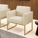 Poltrona Base Industrial Dourado Marisa Linho D03 - D'Rossi