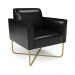 Poltrona Base X Industrial Dourado Marisa Corano Preto  D03 - D'Rossi