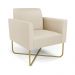 Poltrona Base X Industrial Dourado Marisa Corino Bege  D03 - D'Rossi