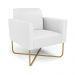 Poltrona Base X Industrial Dourado Marisa Corino Branco  D03 - D'Rossi