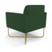 Poltrona Base X Industrial Dourado Marisa Veludo Verde  D03 - D'Rossi
