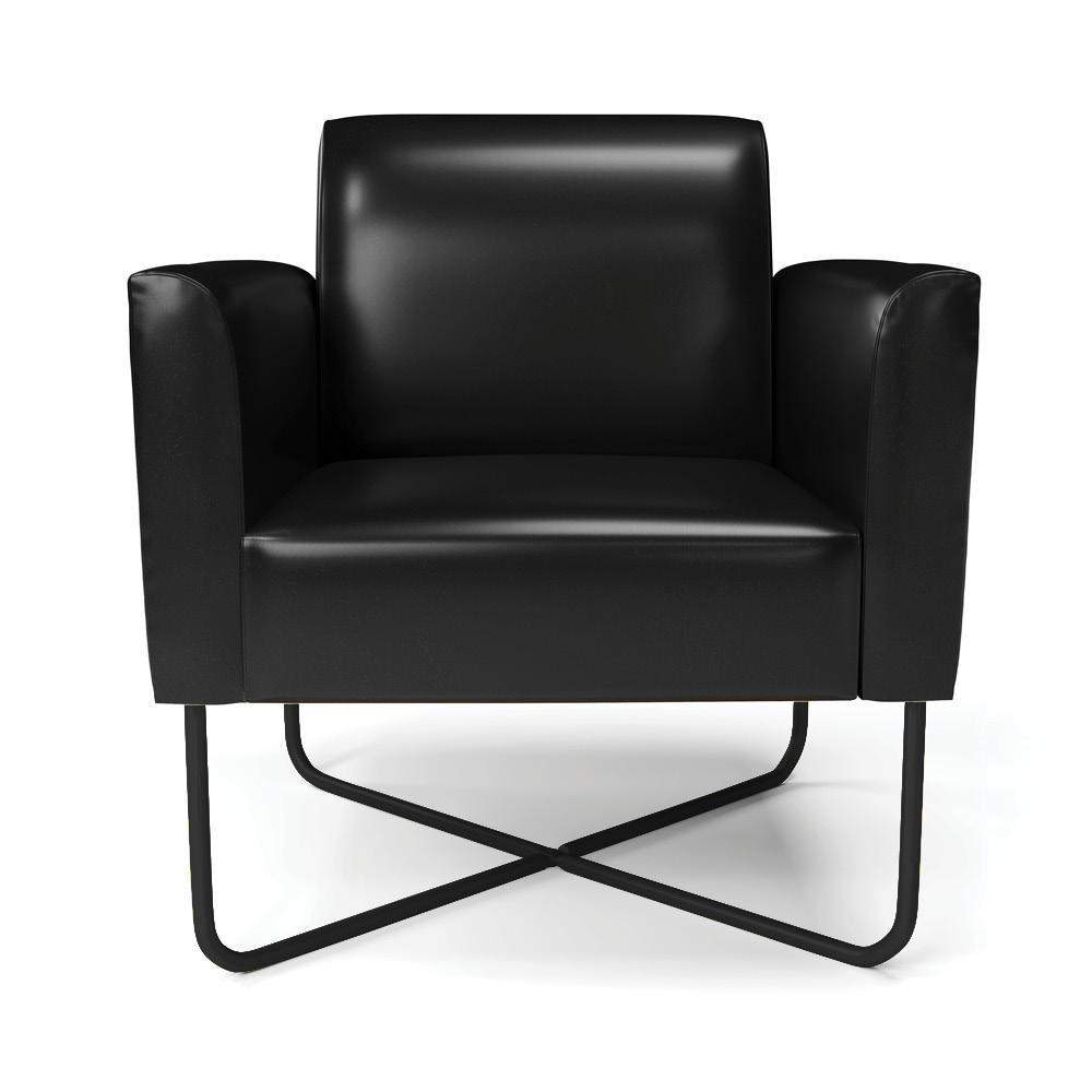 Poltrona Base X Industrial Preto Marisa Corano Preto D03 - D'Rossi