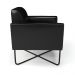 Poltrona Base X Industrial Preto Marisa Corano Preto D03 - D'Rossi