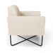 Poltrona Base X Industrial Preto Marisa Corino Bege D03 - D'Rossi