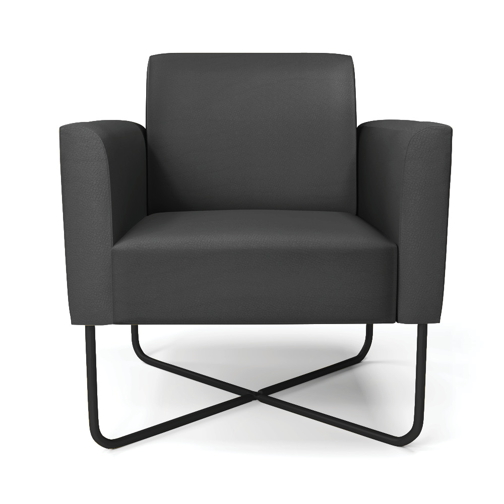 Poltrona Base X Industrial Preto Marisa Corino Preto D03 - D'Rossi