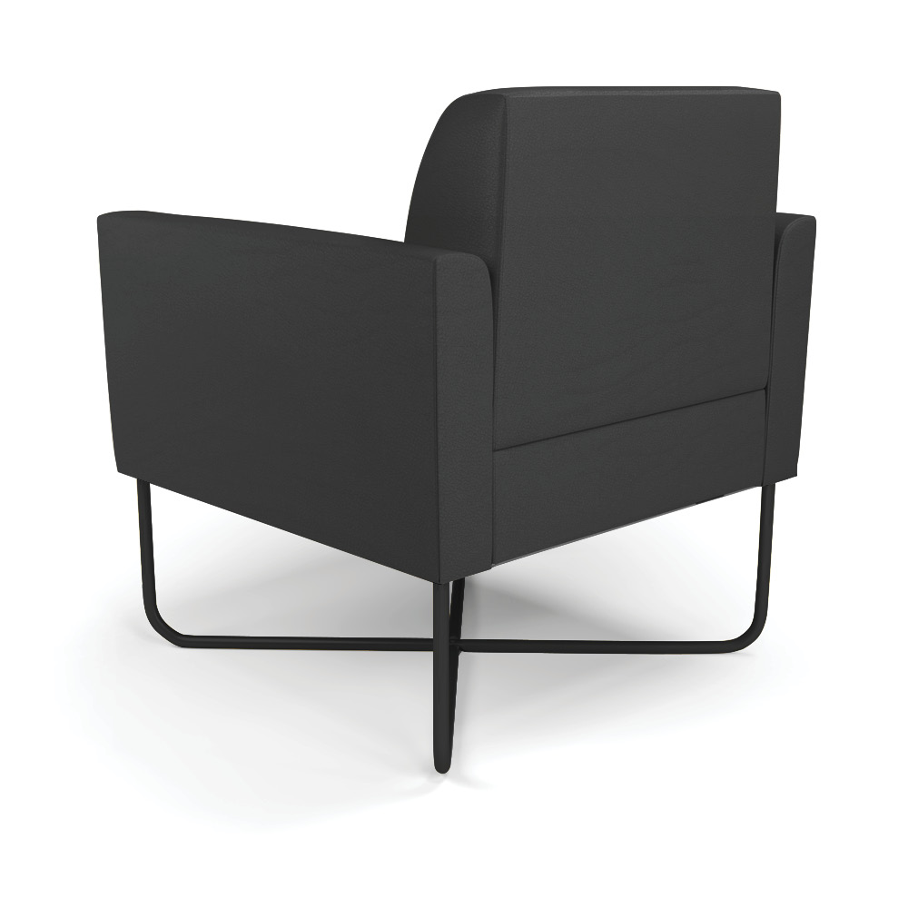 Poltrona Base X Industrial Preto Marisa Corino Preto D03 - D'Rossi