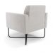 Poltrona Base X Industrial Preto Marisa Veludo Cinza D03 - D'Rossi
