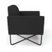 Poltrona Base X Industrial Preto Marisa Veludo Preto D03 - D'Rossi