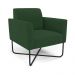 Poltrona Base X Industrial Preto Marisa Veludo Verde D03 - D'Rossi