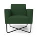 Poltrona Base X Industrial Preto Marisa Veludo Verde D03 - D'Rossi